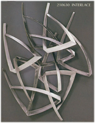 Interlace metal wall sculpture