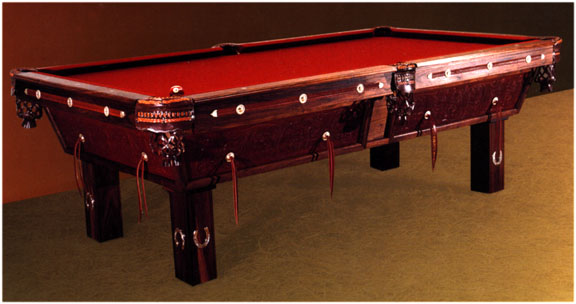 The Cimarron pool and billiard table