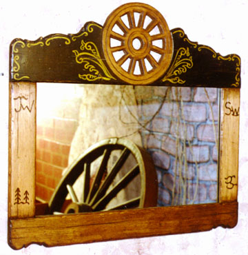 wagon wheel saloon mirror jc083