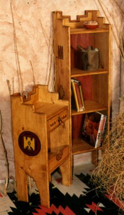 JC Schahrer Indian Bookcase and phonestand