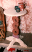 Collection of hand painted southwest snakes, tables, snake bookshelf