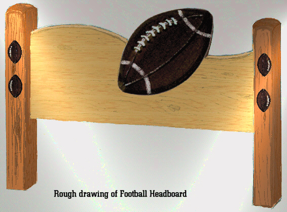 Football Headboard with Football Design jcsport007