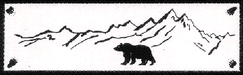 Bear with mountains