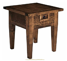 wooden end table,  mesa de lampara