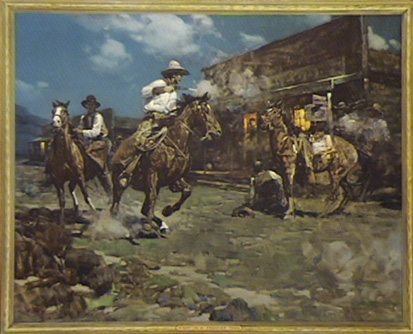 fight in a frontier town by Frank Tenney Johnson