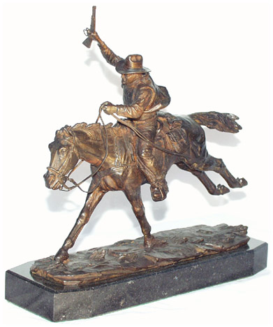 Marshal Western Cowboy Rider John Wayne Sculptures