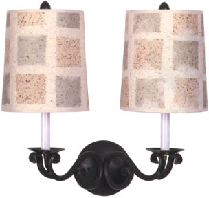 60764 Scroll Double Arm Wall Sconce