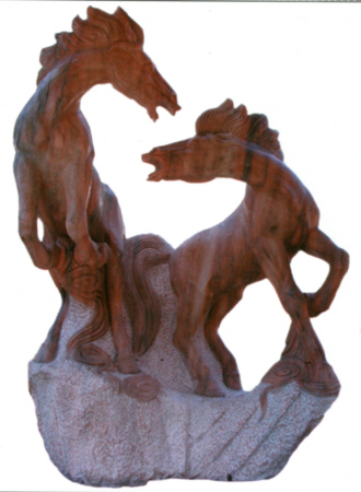 WL670 Marble Horses Statue exterior design for your home